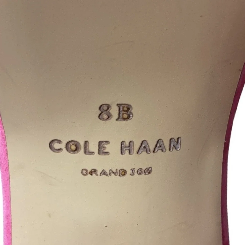Cole Haan Grove Platform 95mm Leather‎ Suede Open Toe Block Heeled Sandal Size 8